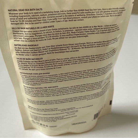 🩷BRAND NEW AHAVA DEAD SEA MINERAL BATH SALTS SPA NIGHT MOISTURIZES SKIN TREND - Picture 3 of 8